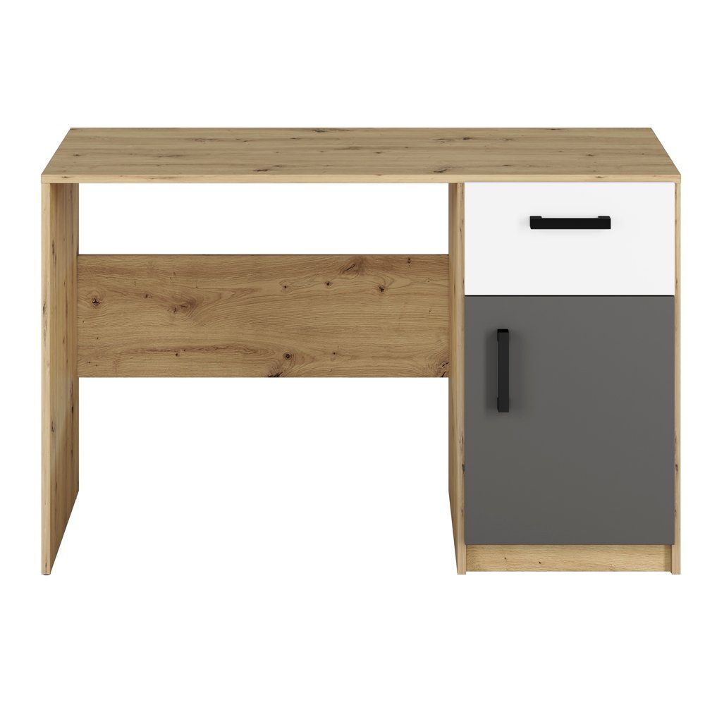 Lomadox Jugendzimmer-Set FYLI-131, (Sparset, 4-tlg), inkl. Schrank in Artisan Eiche Nb. mit weiß/anthrazit 332/165/53 cm