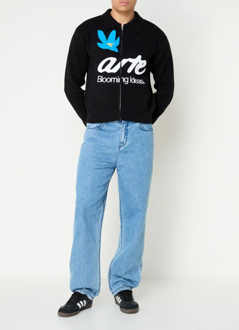 Arte Antwerp  Fijngebreid vest met logoborduring