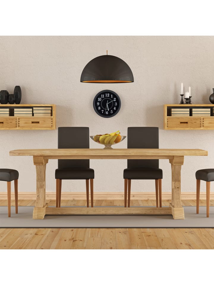 relaxdays Wanduhr in Schwarz - Ø 20cm günstig kaufen onesize