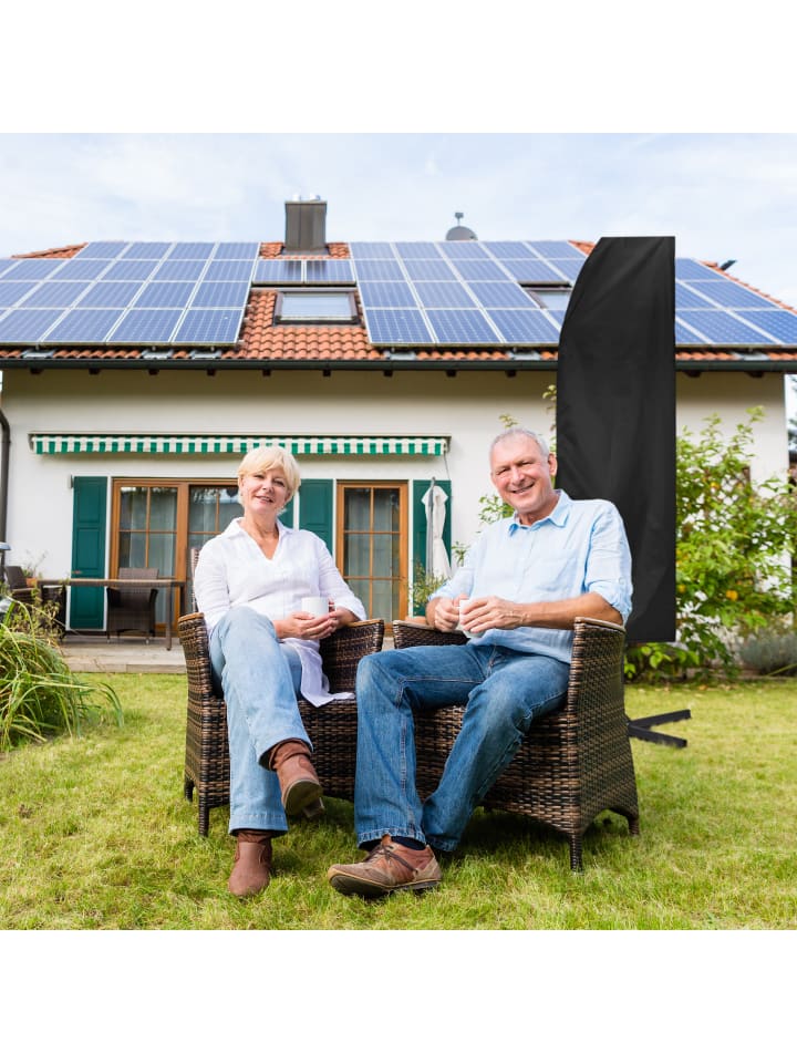 relaxdays Sonnenschirm Schutzhülle in Schwarz günstig kaufen onesize