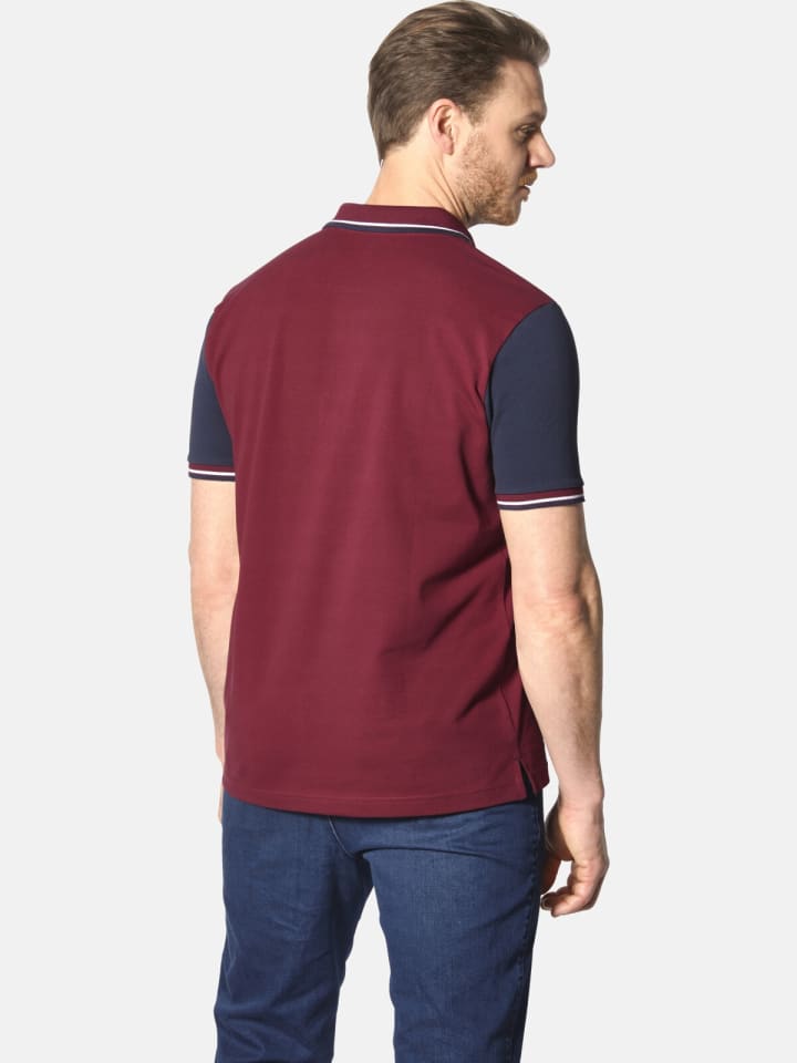 Jan Vanderstorm Poloshirt OLEJORN in dunkelrot günstig kaufen