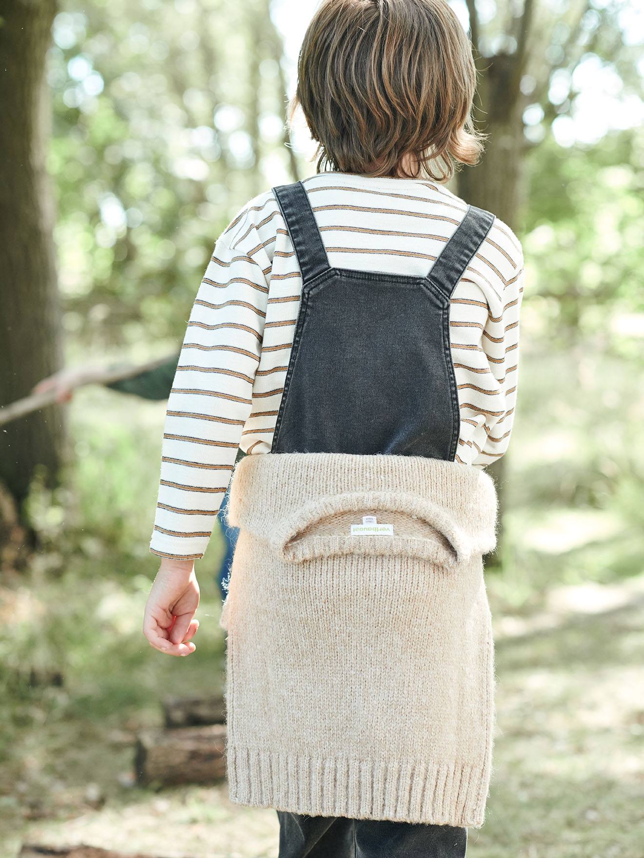 Salopette en jean garçon denim black