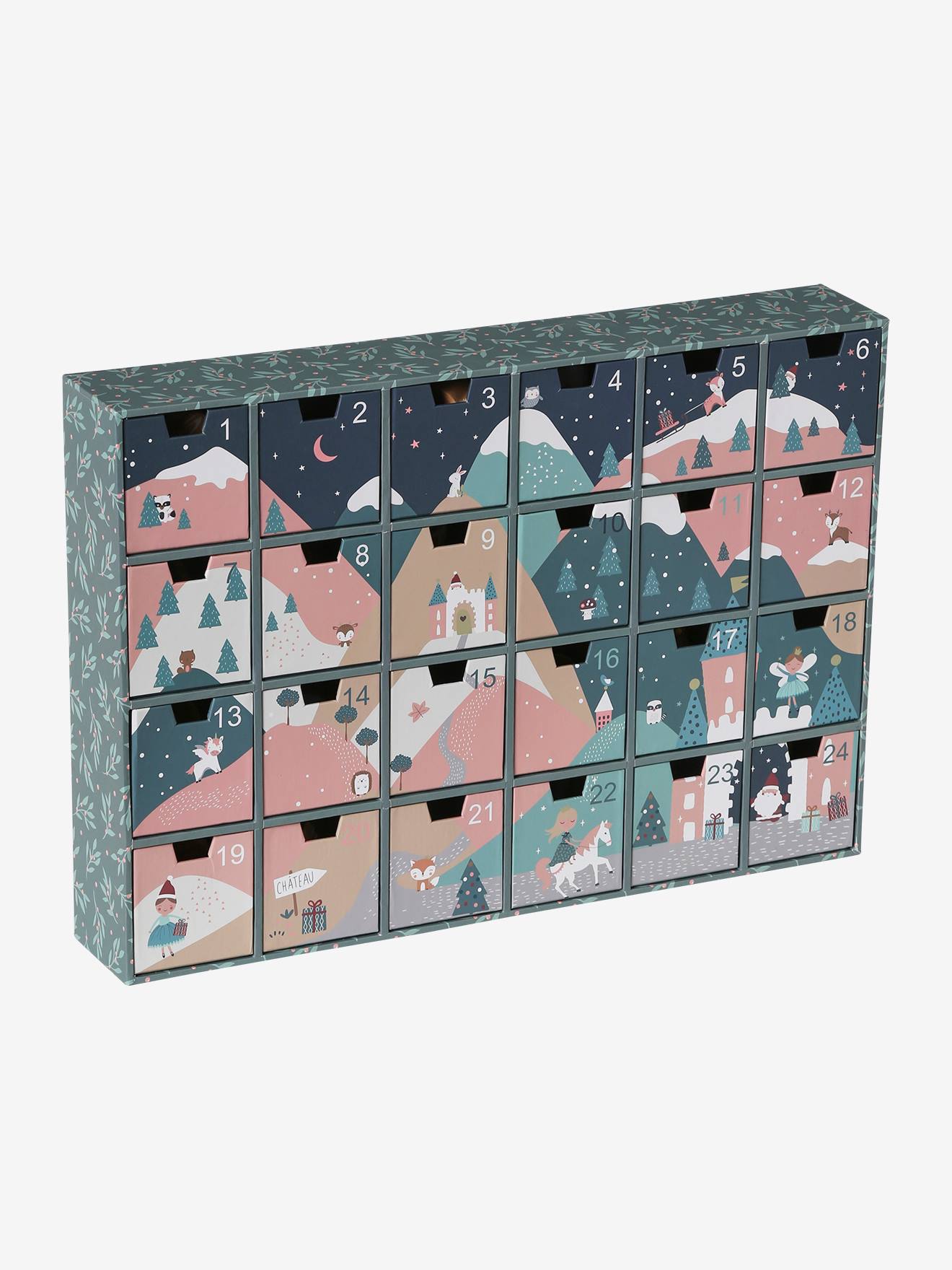 Calendrier de l'Avent avec jouets en bois FSC® véhicules