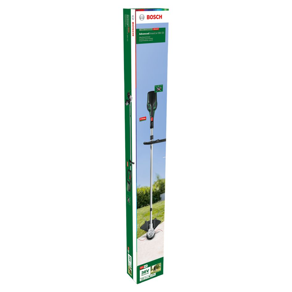Akumulátorový vyžínač Bosch Green 06008C1K01 AdvancedGrassCut 36V-33 bez baterií a nabíječky v krabici