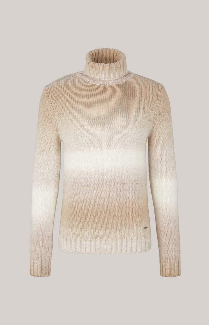 Rollkragenpullover Bores in Beige meliert