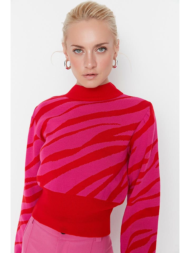 trendyol Pullover in Pink/ Rot günstig kaufen