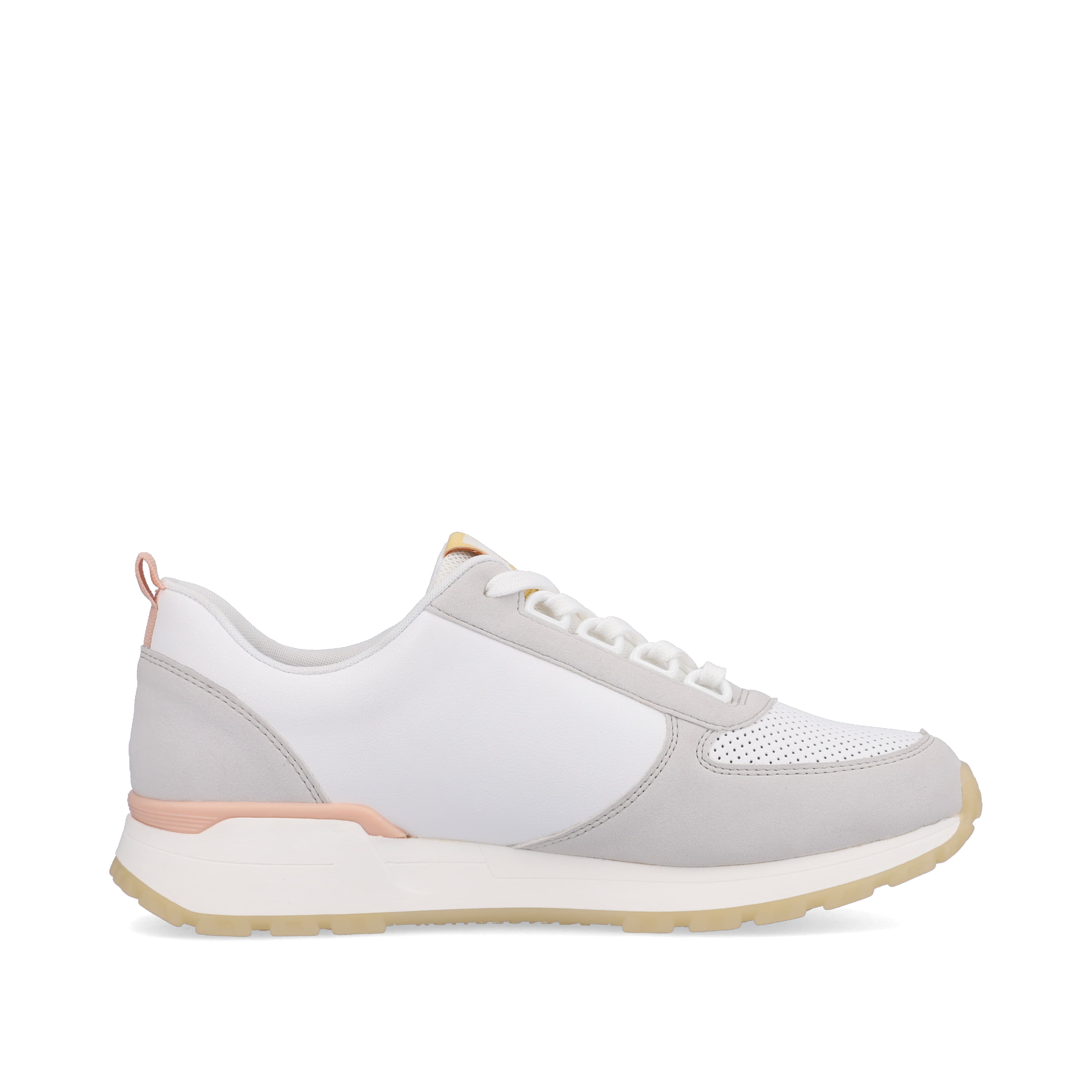 Rieker Damen Sneaker Low swan-white clay-beige pastell