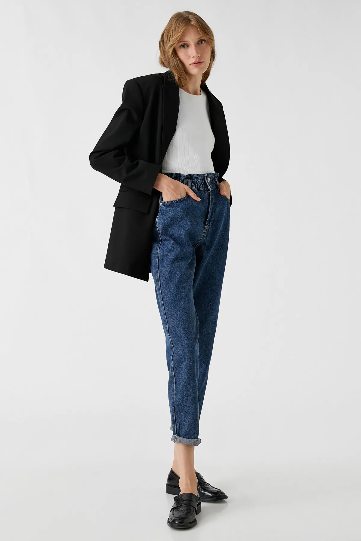 Koton  Mittlere Indigo-Jeans für Damen 3WAL40176MD