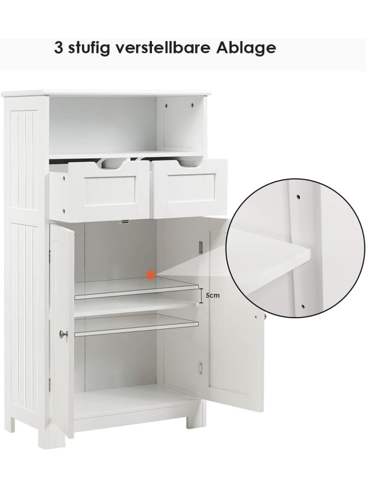 COSTWAY Badezimmerschrank in Weiß günstig kaufen onesize