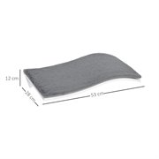 PawHut Katzenbett Katzenliege Katzen Wandliege Katzenregal Wandmontage Plüsch MDF Grau Weiß 53 x 28 x 12 cm