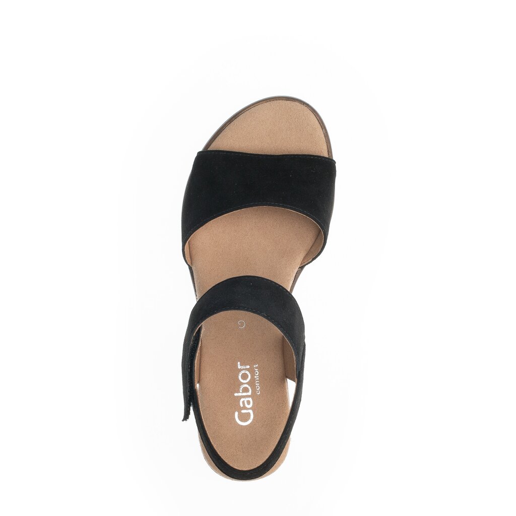 Gabor comfort Keilsandalette schwarz