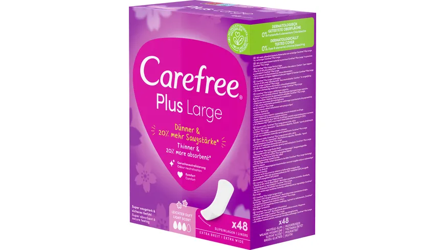 Carefree Plus Large Slipeinlagen leichter Duft