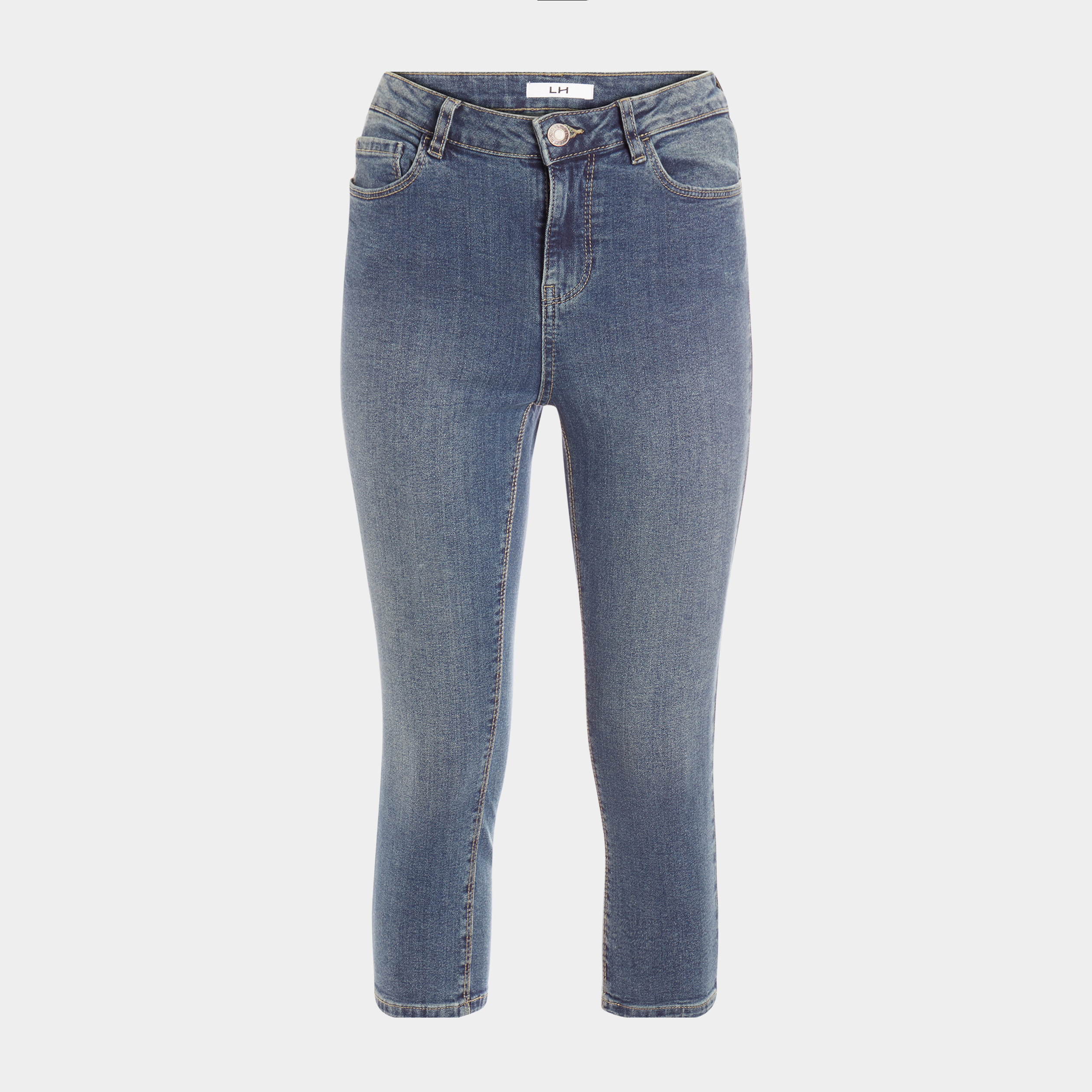 Pantacourt slim denim dirty femme | La Halle