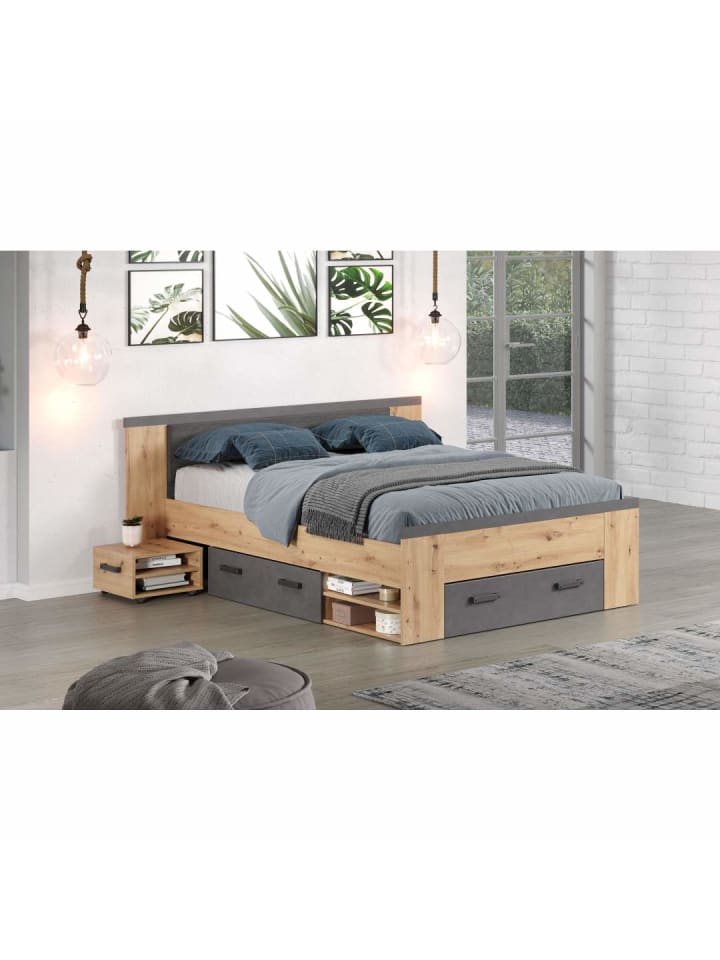 ebuy24 Bett Follow Eiche 190 x 203 cm günstig kaufen onesize