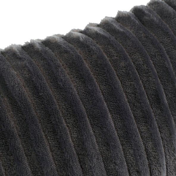 Kissen in Cord-Optik, anthrazit, 2er Set