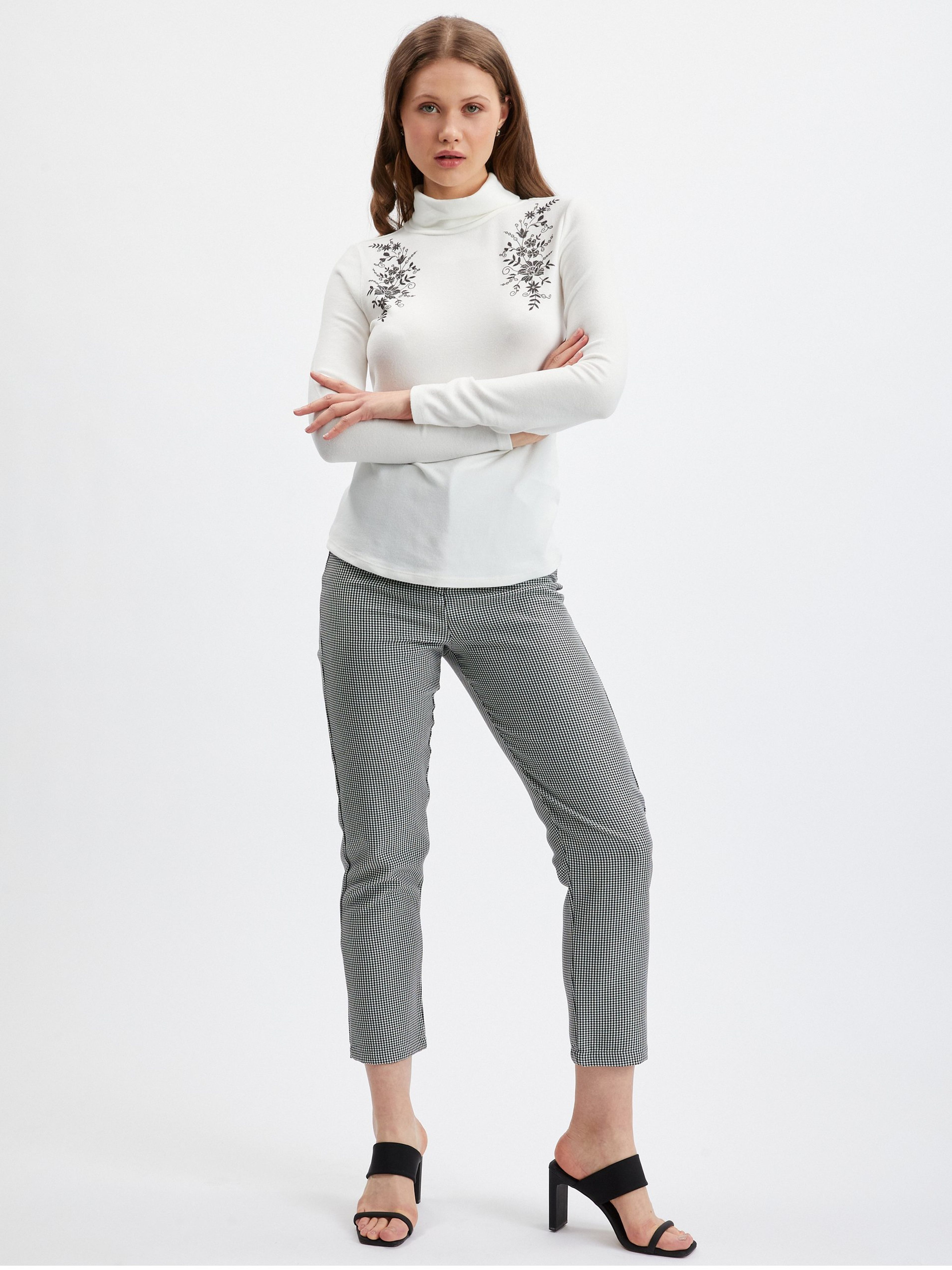 Weißer Damen-Rollkragenpullover ORSAY
