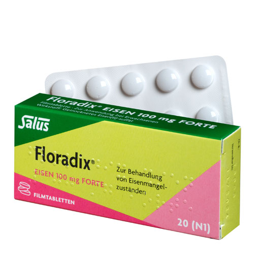 FLORADIX Eisen 100 mg forte Filmtabletten  20 St  Filmtabletten