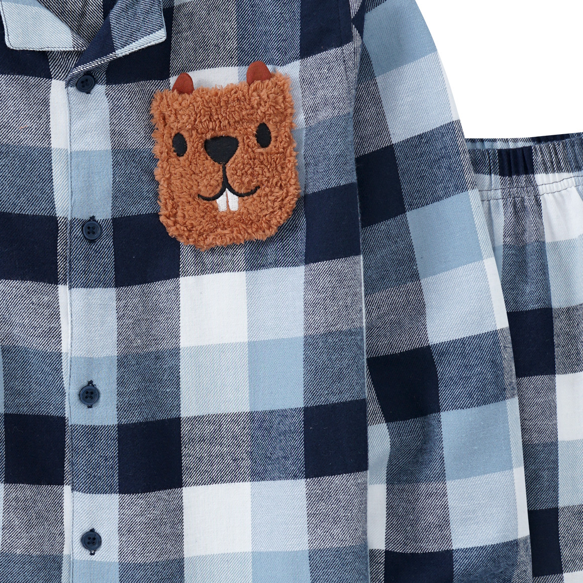 Jungen Schlafanzug mit Biber-Applikation