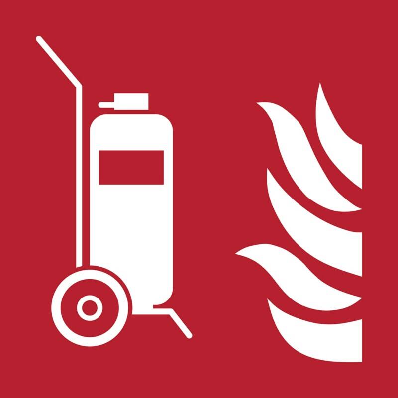 Djois Warnschild Fahrbare Feuerlöscher Klebstoff, einschraubbar PP (Polypropylen) 20 (B) x 0,14 (H) cm 3 Stück