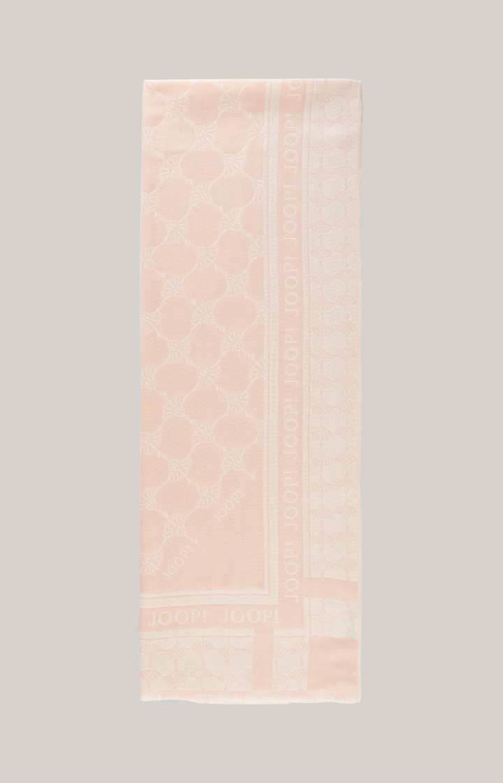 Jacquard-Schal in Pastellrosa