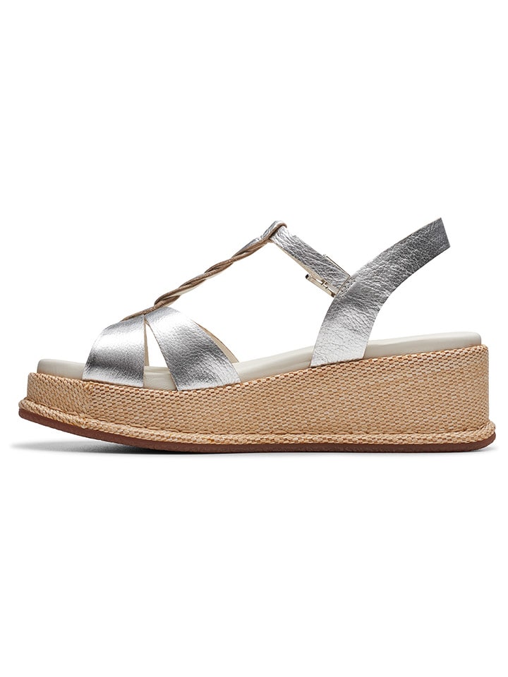 Clarks Leder-Keilsandaletten 