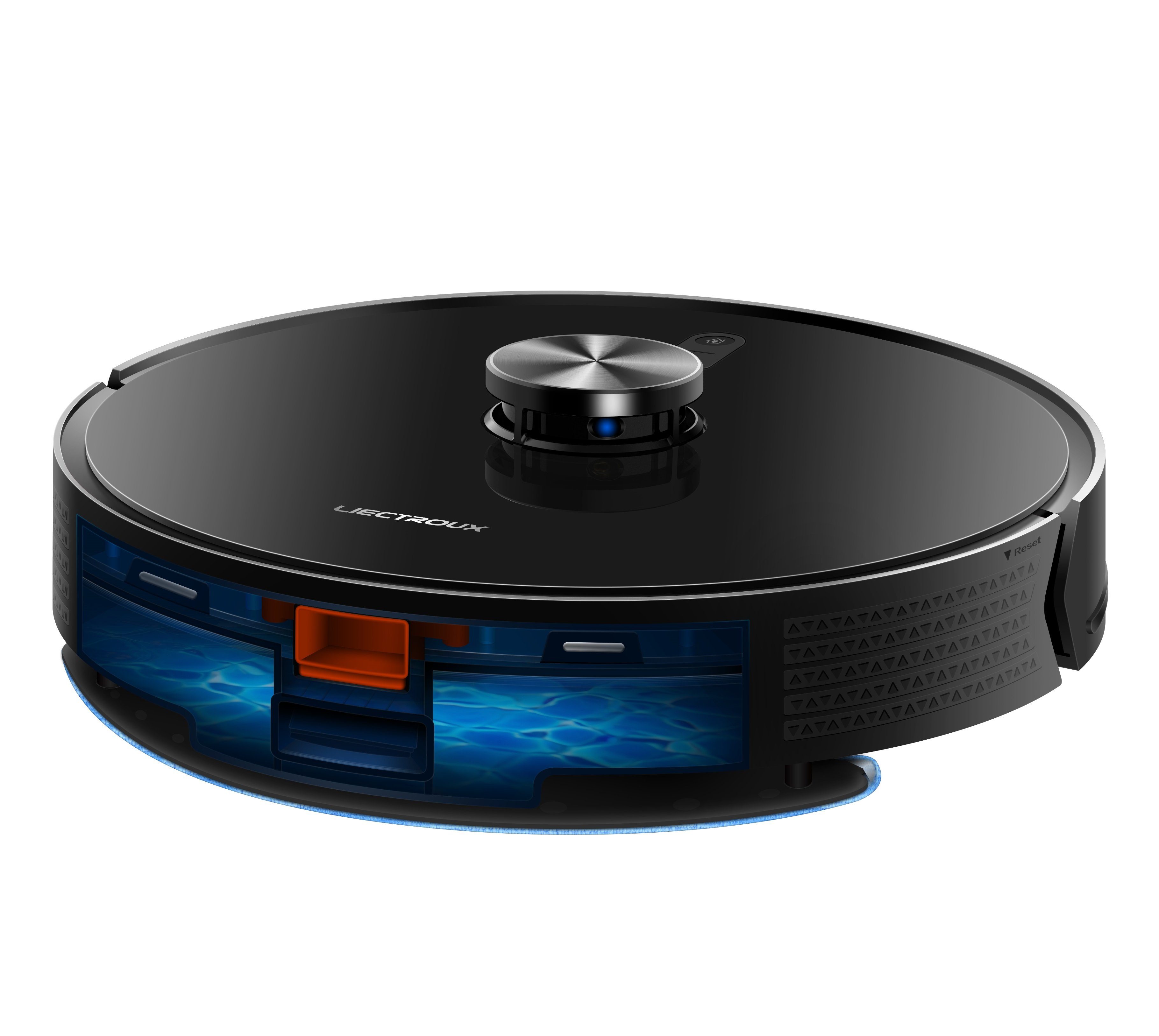 LIECTROUX Nass-Trocken-Saugroboter X6 Smart Robotic Cleaner mit erweiterten Funktionen, 40,00 W, Beutellos, 40 W, 2100 PA, 3 Saugmodi, HEPA, Y-Pfad-Schrubben, Anti-Fall, 40