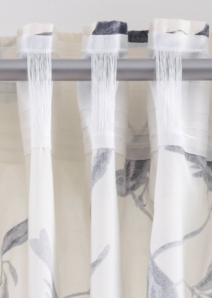 Vorhang mit Vogel Druck (1er Pack)