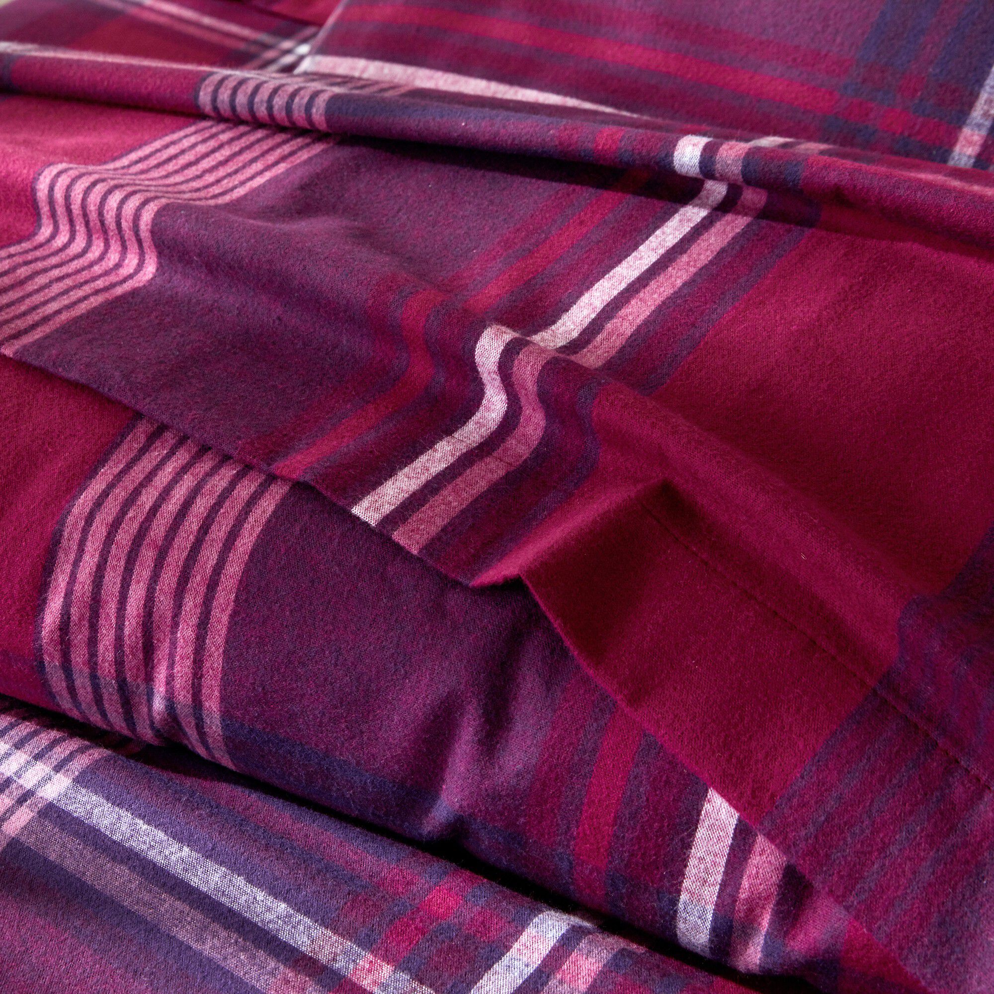 Linge de lit Scott flanelle tissé teint