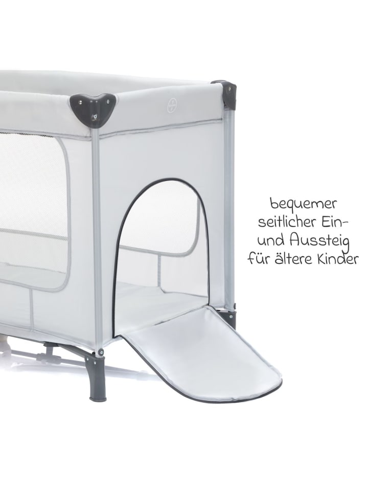 fillikid Reisebett Capri ab Geburt - 15 kg mit verstellbarem in grau günstig kaufen onesize