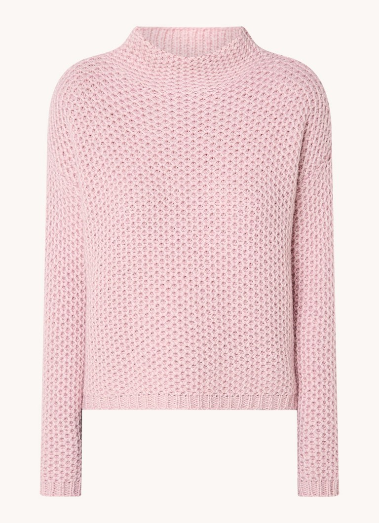 Pulover HUGO BOSS Safineynny dintr-un amestec de lână alpaca tricotată gros.