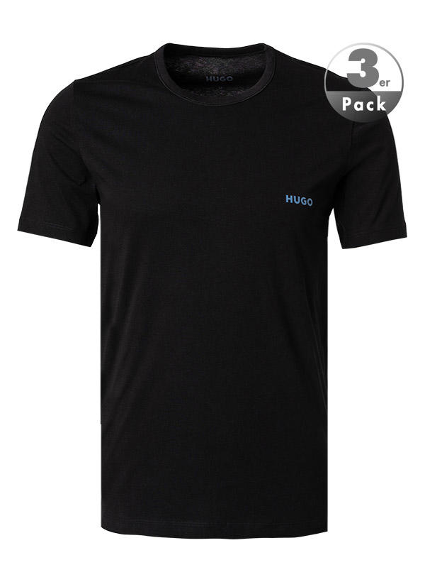 HUGO, T-Shirts, Regular Fit, Baumwolle, schwarz