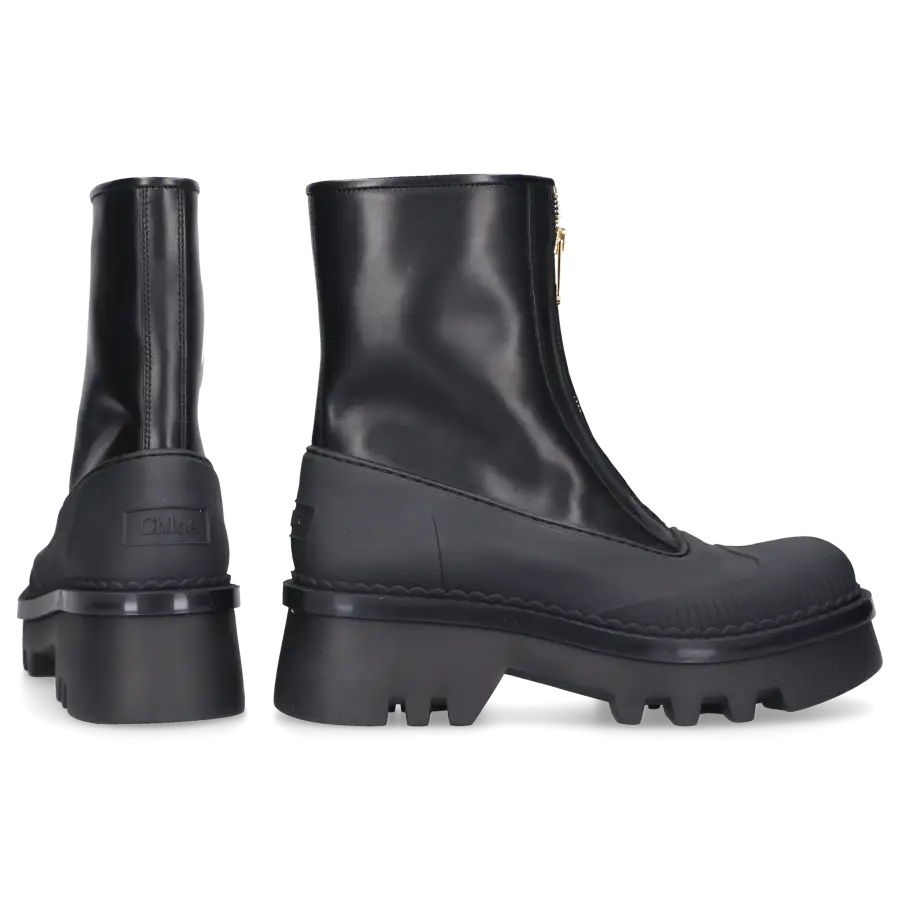 Chloé - Stiefeletten RAINA Kalbsleder Gummi - schwarz