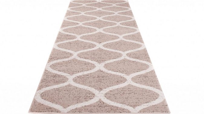 Läufer Läufer Flurläufer Modern für Vorzimmer, Küche - Beige Creme, Mazovia, 70 x 100 cm, Kurzflor, Meterware, Höhe 10 mm, Kurzflor - niedrige Florhöhe
