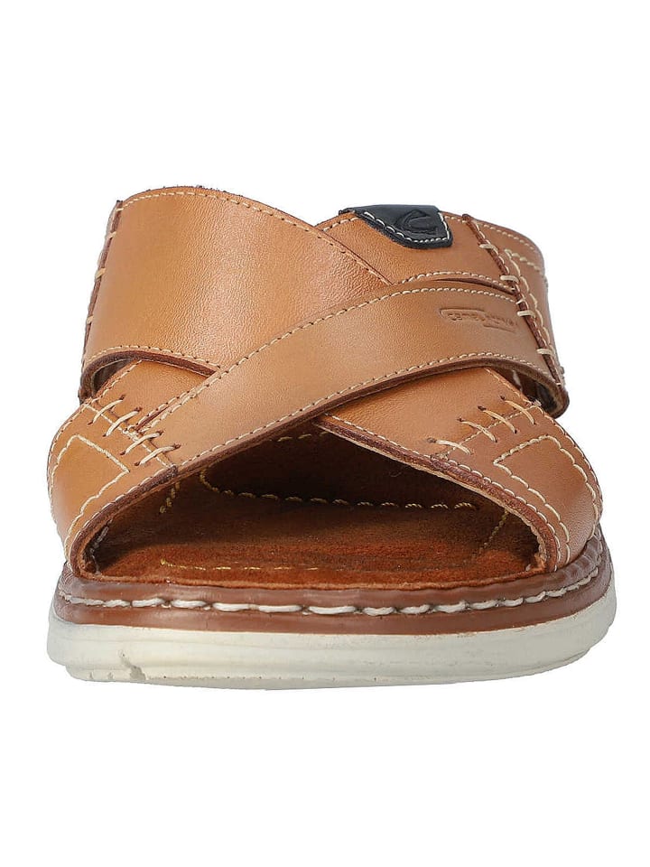Camel Pantoletten in cognac/blau günstig kaufen