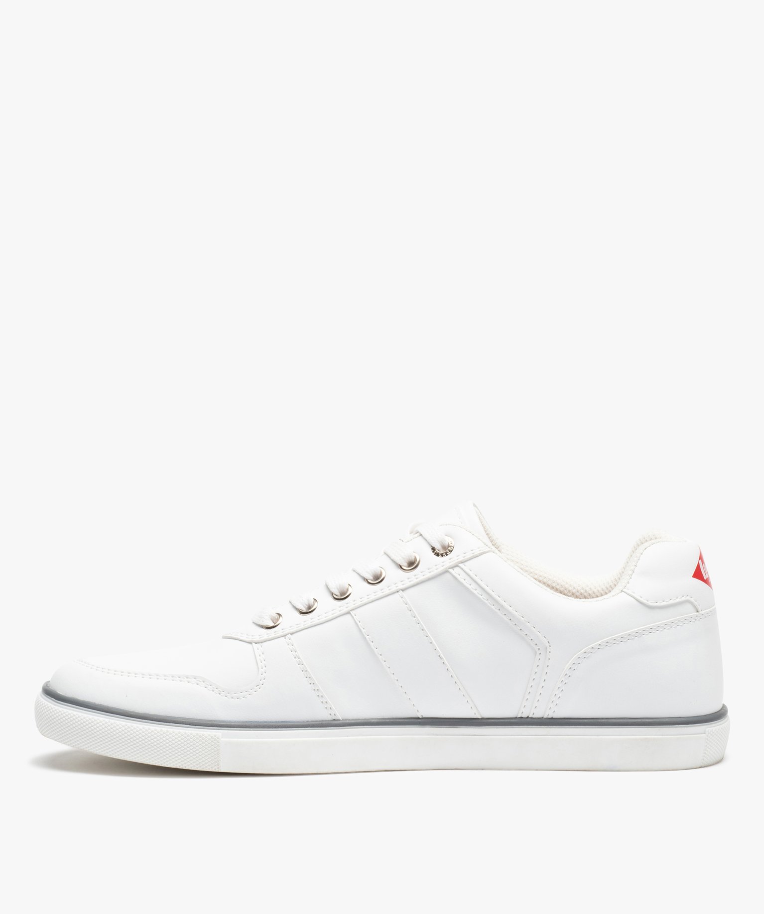 Baskets homme unies style rétro - Lee Cooper blanc | GEMO