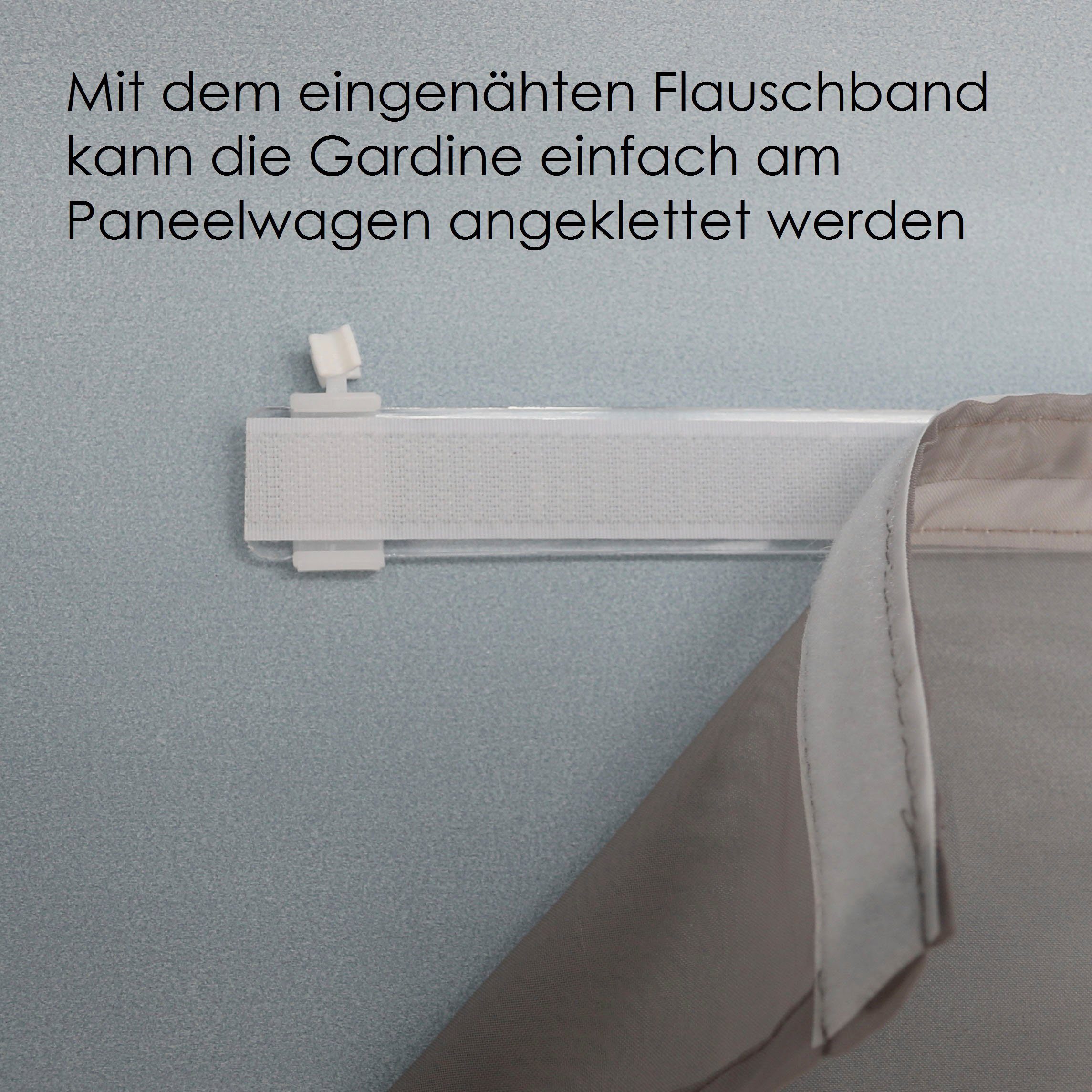 Schiebegardine Klara, Weckbrodt, Paneelwagen (1 St), halbtransparent, Raumteiler, Wildseiten - Optik, halbtransparent