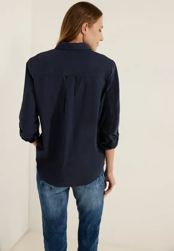 CECIL Unifarbene Baumwollbluse