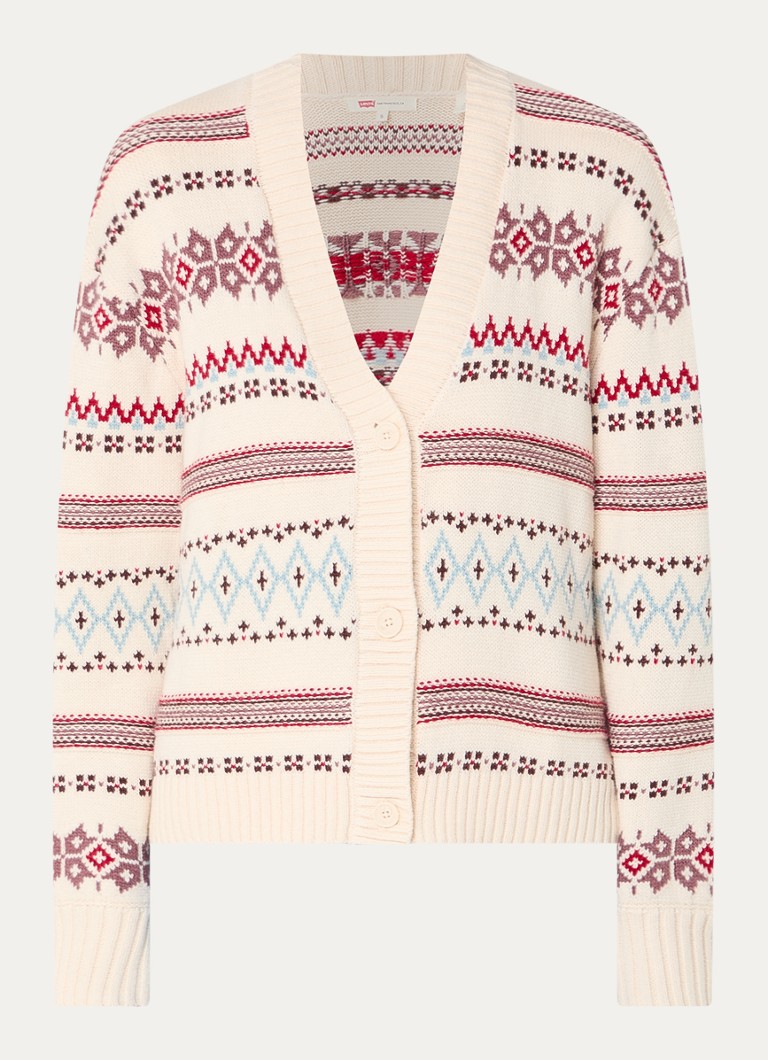 Cardigan Levi's Gala Fairisle in pregiata maglia di misto lana con motivo a maglia