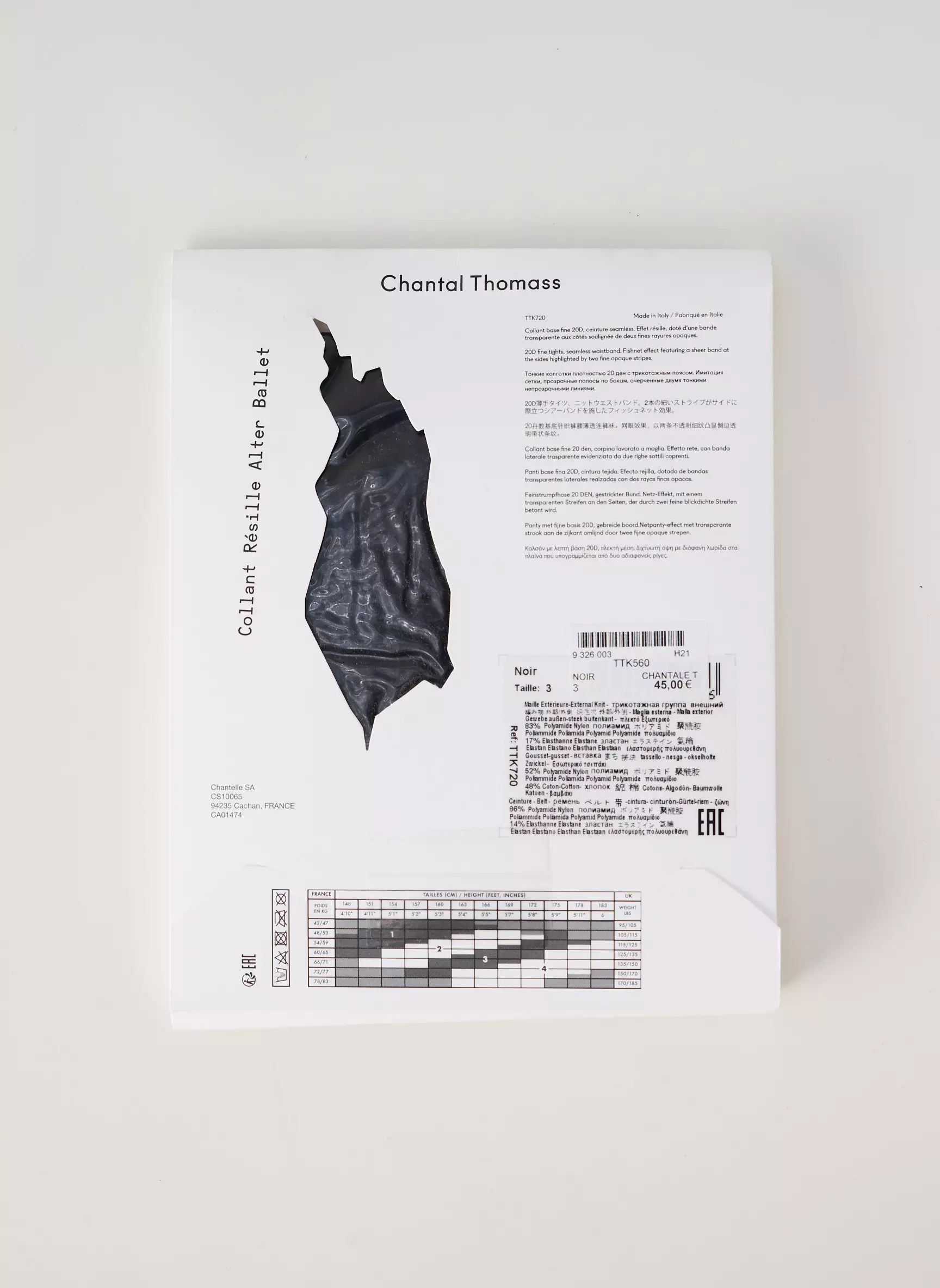 Chantal Thomass Collant Femme couleur noir
