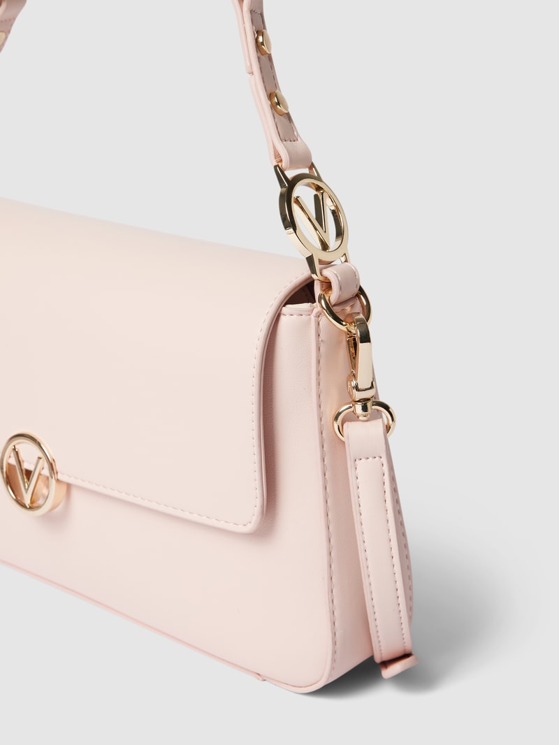Schultertasche mit Label-Detail Modell 'JULY' in rosa