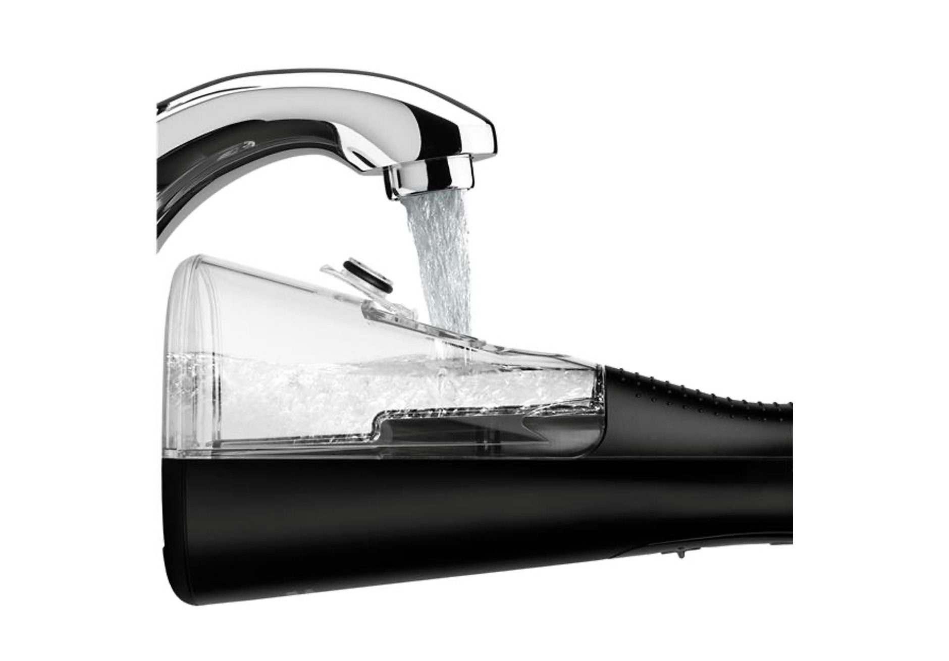 Waterpik Munddusche WP-462EU CORDLESS PLUS BLACK Schwarz, Aufsätze: 4 St., Kabellose mobile Munddusche für eine perfekte Zahnpflege
