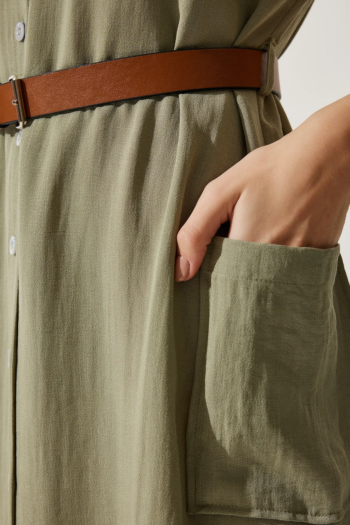Happiness İstanbul  Kleid - Khaki - A-Linie