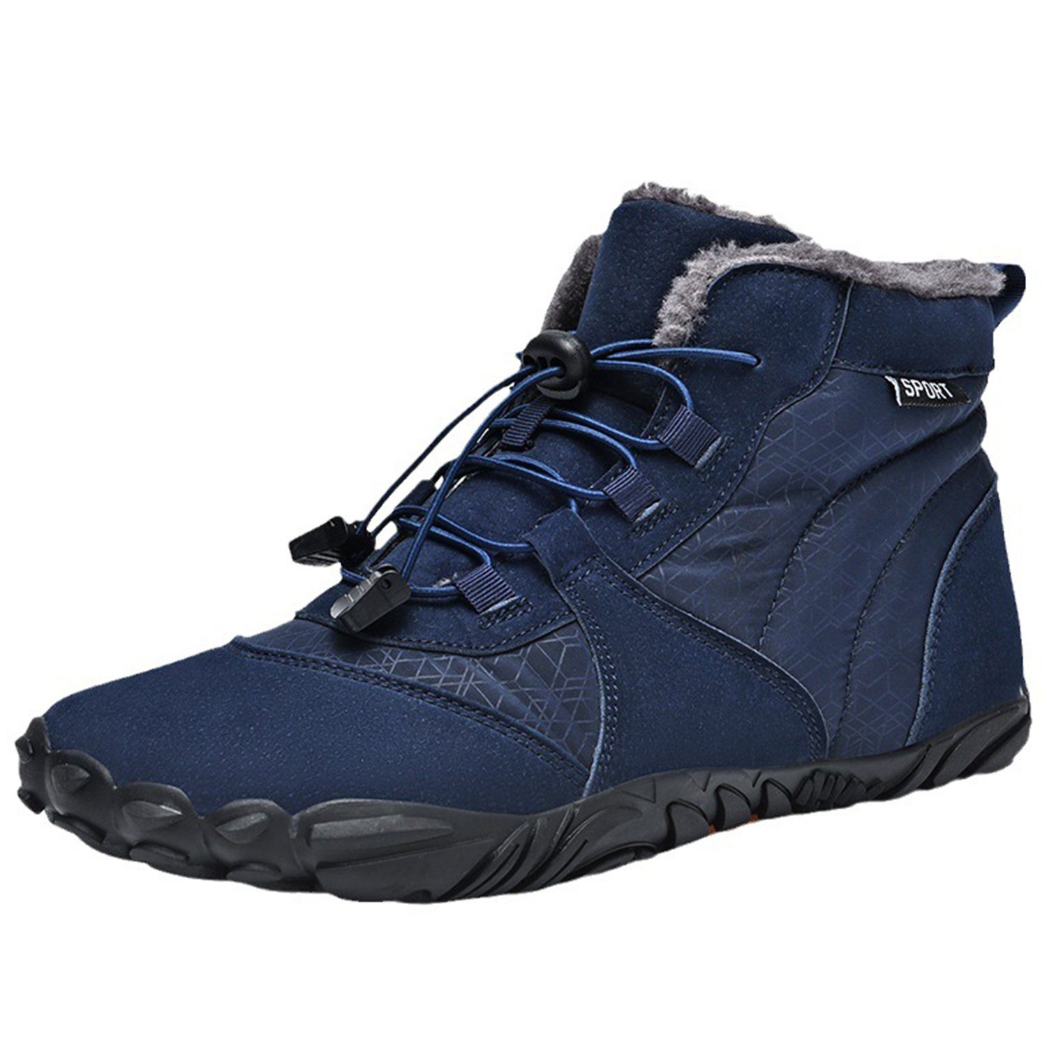 Daisred Barfußschuhe Winter Herren Wasserdicht Traillaufschuhe Snowboots