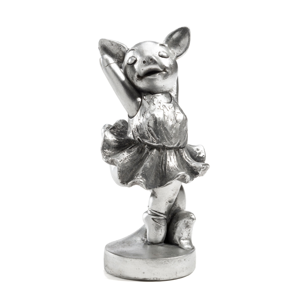 Deko-Figur Ballerina Schwein antik-