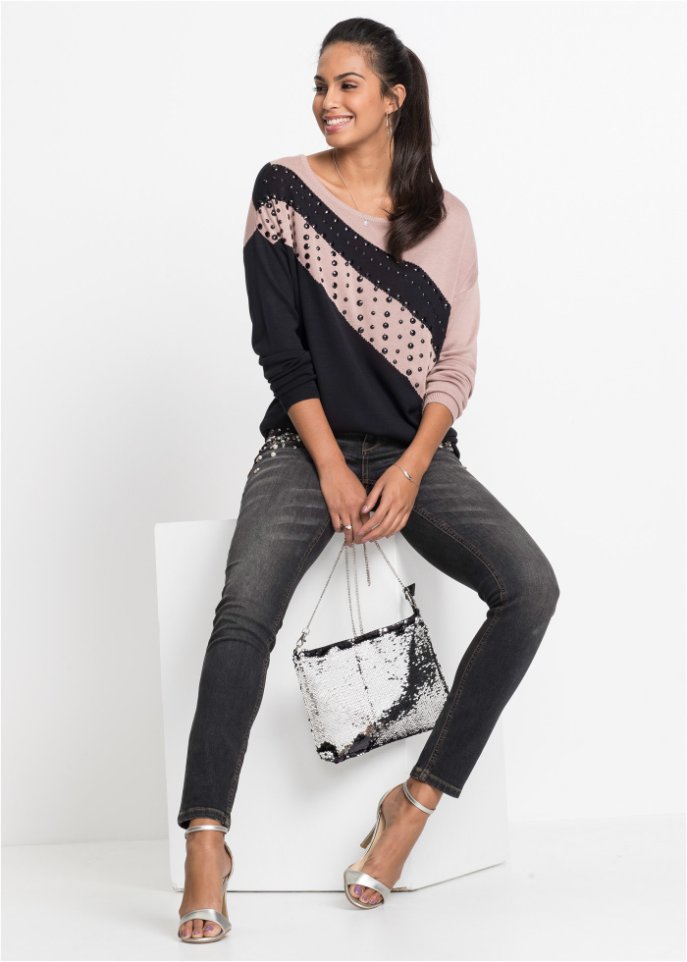 Oversize-Pullover mit Applikation