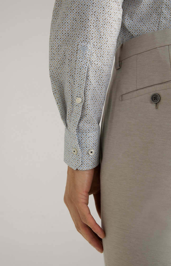 Hemd Pai in Offwhite/Hellblau gemustert