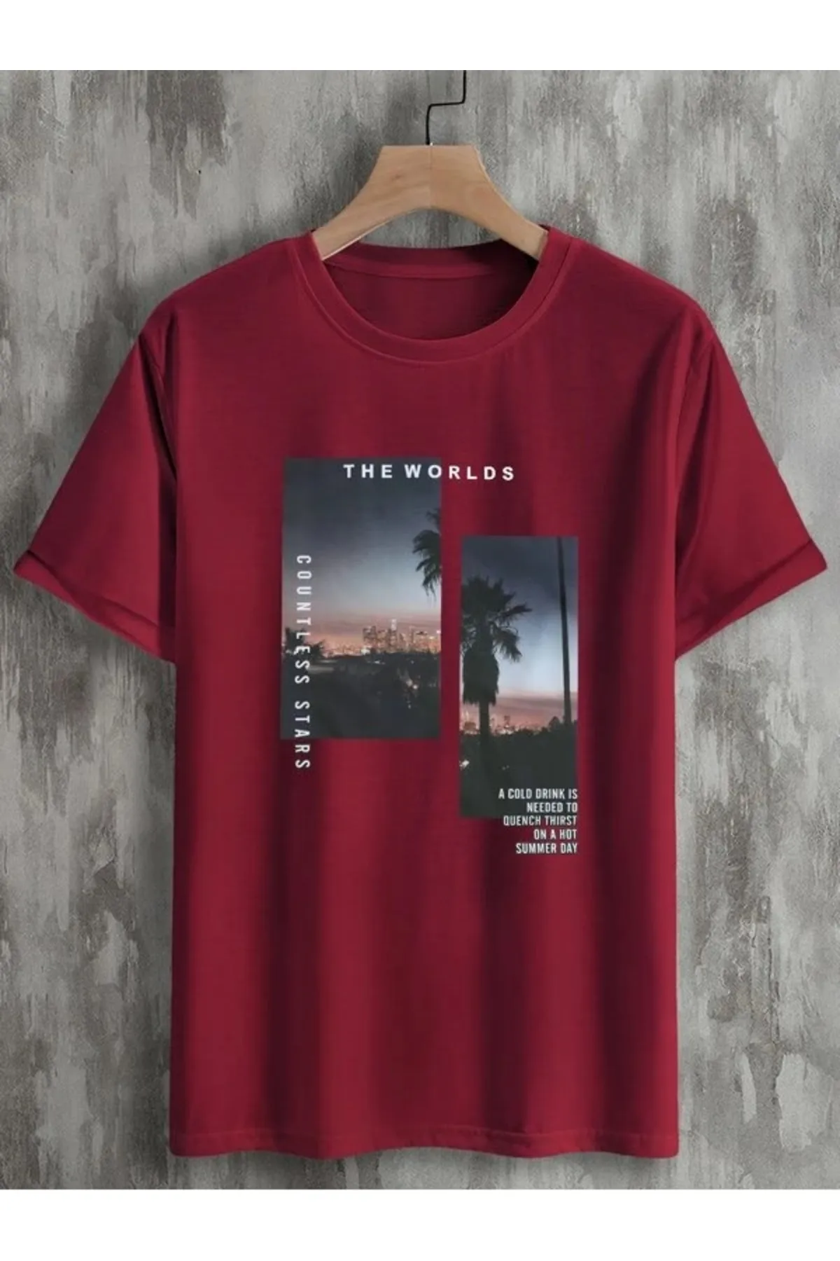 MOONBULL  Übergroßes Unisex-T-Shirt mit „The World“-Aufdruck