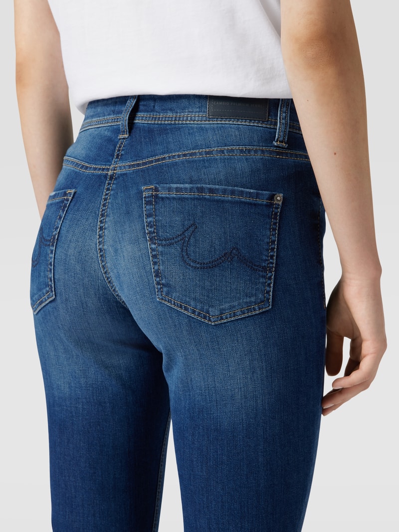 Jeans im Used-Look Modell 'Parla' in blau