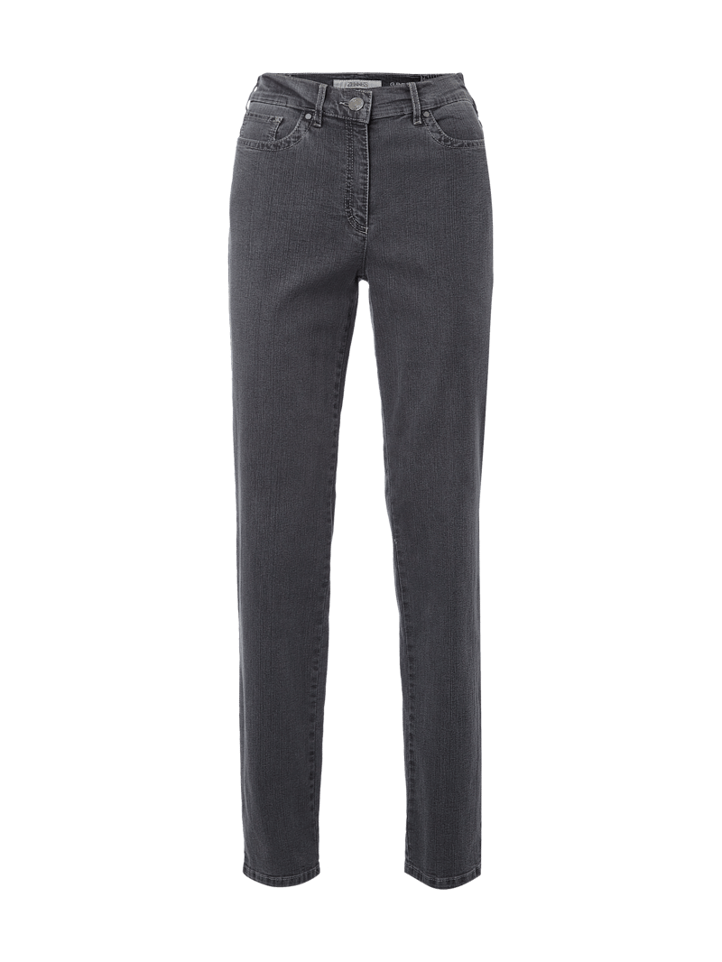 Comfort Fit Jeans mit Stretch-Anteil Modell 'Greta' in anthrazit