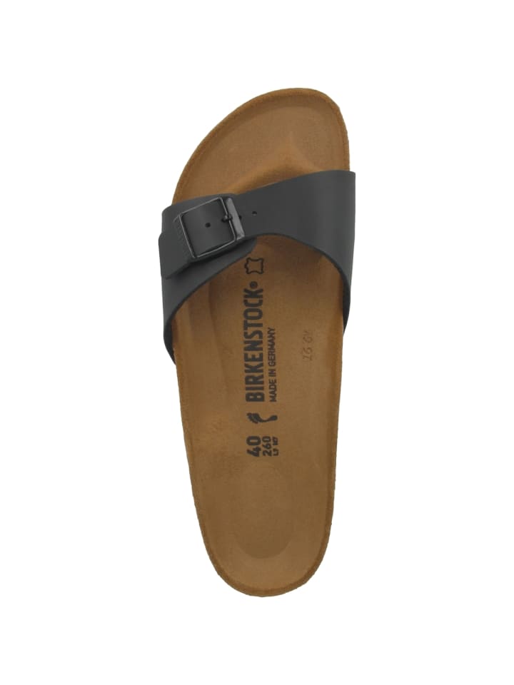 Birkenstock Pantolette Madrid Birko-Flor schmal in schwarz günstig kaufen
